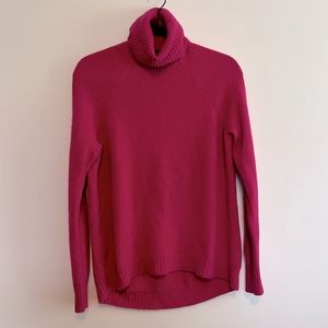 J. Crew Magenta Pink Wool/Alpaca Blend Turtle Neck Sweater Size XS